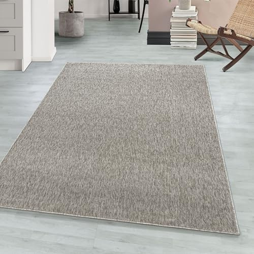 Teppium Moderner Kurzflor Teppich Wohnzimmer 200x300 (200 x 290 cm) Beige - Waschbarer Teppich Meliert, Flauschig, Weich und Einfarbig - für Schlafzimmer, Esszimmer oder Küche