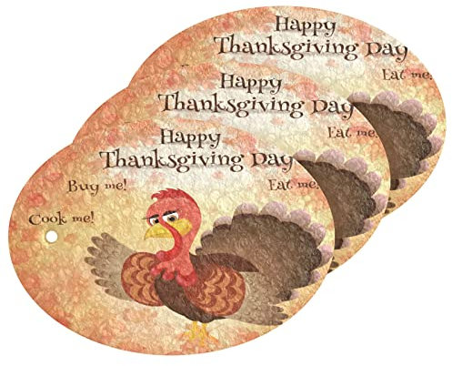 Geschirrspüler Nicht Kratzende Küchenschwämme Pack Saugfähiger Scheuerschwamm für die Reinigung von Küche und Haushalt Holz Zellstoff Baumwolle Thanksgiving Cartoon Truthahn Vogel