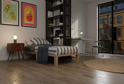 Gigapur G56 Holzbett 100x200 cm Kiefer Natur Massivbett mit Lattenrost