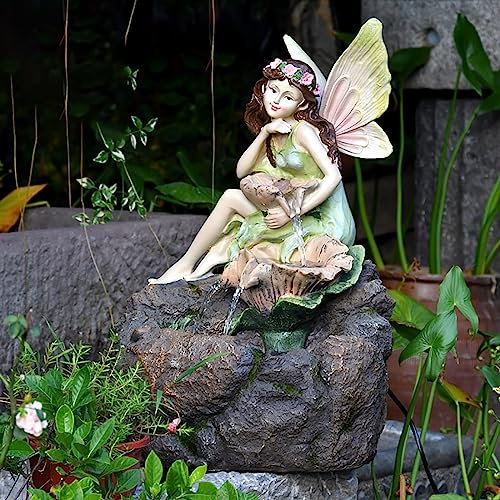 Fontana D'acqua Statua Fontana In Resina Per Giardino Con Design Contemporaneo Fontana In Resina Per Giardino Patio Decorazione Da Giardino Fontane D'acqua Paesaggio Esterno Cortile Decking Décor ( Co