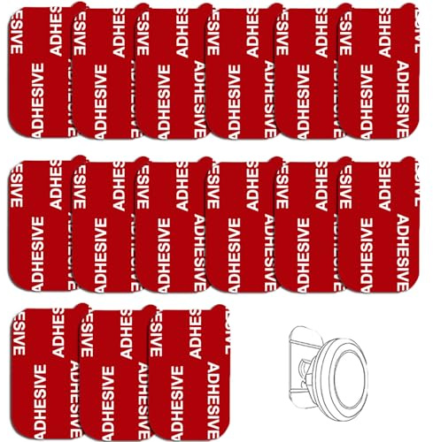 D.SKING 15 Packung Rechteck klebriger klebender Ersatz Kit, für magnetische Auto Armaturenbrett Telefon Mount Basisaufkleber Teile Doppelseitige Band Klebepads (Rot)
