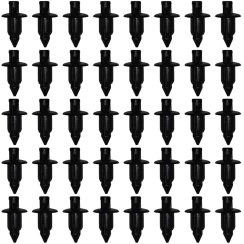 40 Stk Kunststoffnieten, Spreiznieten Kunststoff, Spreiznieten 6mm, Kunststoff Spreiznieten 6mm, 6 mm Kunststoffnieten Spritzschutz-befestigungsclips, Kunststoffnieten 6mm