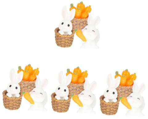 VICASKY 4sets Auto Vent Clip Bunny Karotte Auto Auto Innen Vent Clips Auto Zubehör 3 Stücke * 4