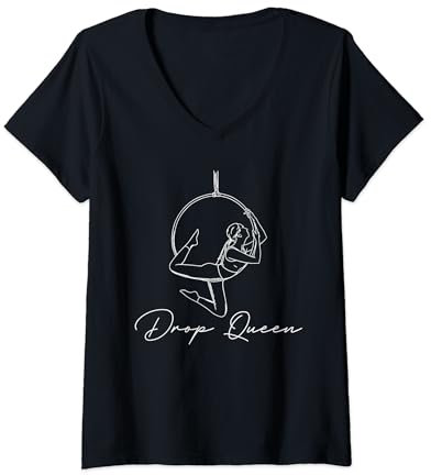 Aerial Hoop, Drop Queen, Aerial Yoga Geschenke Love Aerial Hoop T-Shirt mit V-Ausschnitt