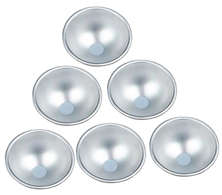 TOPBATHY Lot De 3 Moules À Muffins Et Tartelettes En Demi-cercle En Alliage Daluminium Antiadhésifs Polyvalents Pour Puddings Gâteaux Tartelettes Mousses Idéal Pour 6 Pièces X 3
