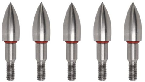 BDKMMS 5Pcs Archery Field Points, Archery Target Practice Tips 100/150/200/250/300/350 Grains Field Point Arrowheads with 6.2mm ID Thread for Hunting Bow Arrow Target Practice