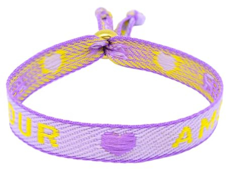 Selfmade Jewelry – Statement Festival armband tyg armband damer tygarmband i rosa för festival outfit kvinnor (HAPPINESS (rosa-orange-grön)), Größenverstellbar, Polyester, Ingen ädelsten