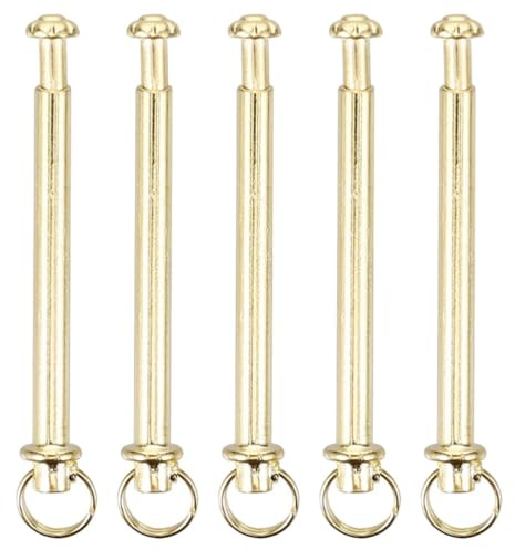 ABOOFAN Kit 5 Set Accessori per Ventilatore Pieghevole Rivetti e Dadi in Acciaio Inox Oro, Albero Solido Resistente e Affidabile, Riparazione Ventaglio Portatile