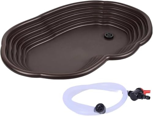 MLordoarf avec Rampe et Plate-Forme, Plat d'eau Tortue pour Grenouille, Gecko, Tuyau de vidange,Bassin de Bain pour Reptiles, Bol d'eau d'alimentation pour Reptiles, Plat d'alimentation pour Reptiles