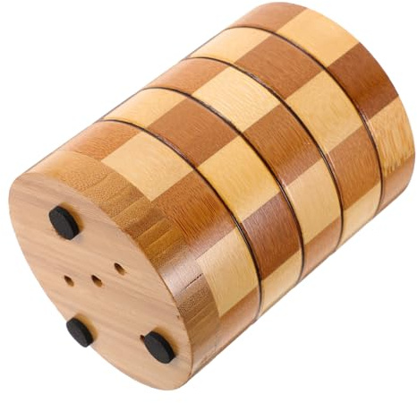 WATIIFUFU Boîte de Rangement Cuisine en Bois Motif Quadrillé, Organisateur Décoratif pour Couverts et Ustensiles, Rangement Pratique pour Pendaison de Crémaillère