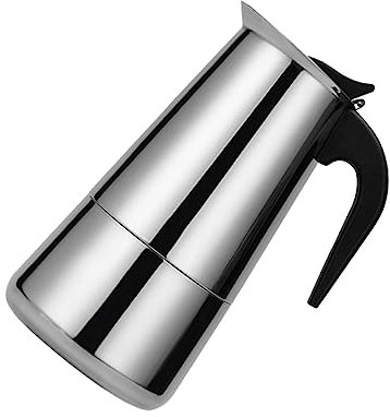 Amosfun Edelstahl-kaffeekanne Für Herd Espressokocher Aus Edelstahl Robust Und Langlebig Für Küche Hotel Restaurant Büro Geeignet Druck Abgelassen Einfache Bedienung
