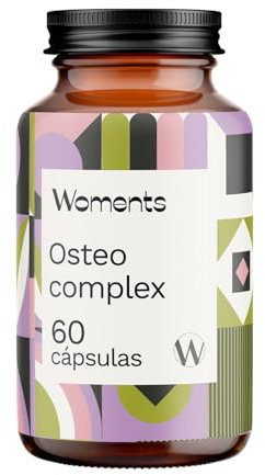 Woments | Osteo complex | 60 cápsulas | Calcio y vitaminas C, D3 y K2 | Complemento alimenticio | Contribuye al mantenimiento de los huesos y músculos | Ayuda a la formación de colágeno.