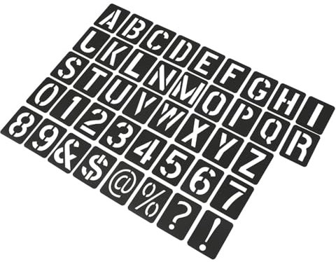 NUOBESTY 1satz Alphabet Schablonen Für Malerei Teiliges Aus Schwarzem Wiederverwendbar Für Und Stoffdekoration Kunstprojekte Und Kreative Bastelarbeiten