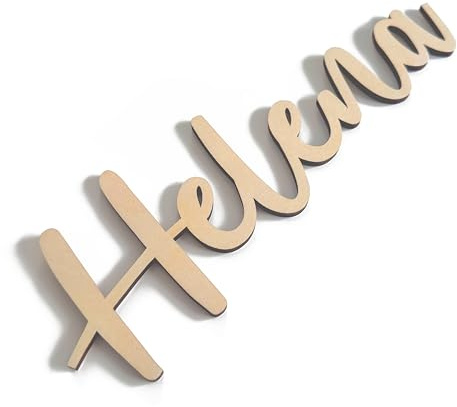 Personalisiertes Türschild Kinderzimmer mit Namen – Handgefertigter Schriftzug als individuelle Kinderzimmer-Deko – Namensschild aus Holzbuchstaben für Babyzimmer (Schriftzug OHNE Tiermotiv)