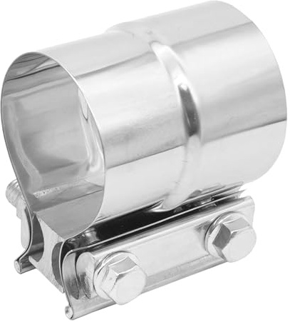 Krtopo Abrazadera para Tubo de Escape - Abrazadera de Junta de Solape de Acero Inoxidable 304 Universal para Sistemas de Escape Silenciadores Convertidores Catalíticos Reductores (63mm a 67mm)