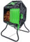 Compostiera girevole da 70 l, con agitatore interno, contenitore per compost a camera singola con porta scorrevole, contenitore per compost rotante multifunzione con fori di ventilazione per giardino