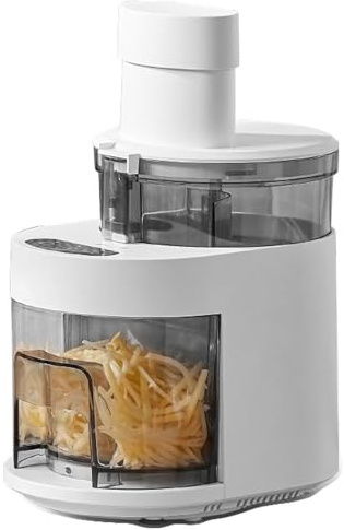 Cortadora de Verduras en Espiral, Picadora Eléctrica de Alimentos for Frutas, Verduras, Frutos Secos, Queso