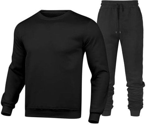 Survêtement pour homme - Survêtement de sport - Survêtement de loisirs - Survêtement de sport uni - Pull à capuche - Pantalon de jogging pour homme avec velours épais - Décontracté - Pour affaires