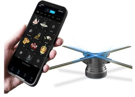 3D-hologramfläkt, 3D holografisk fläktor 3D-reklamor Wifi Led-skylt lampa för bar, kasino, fest