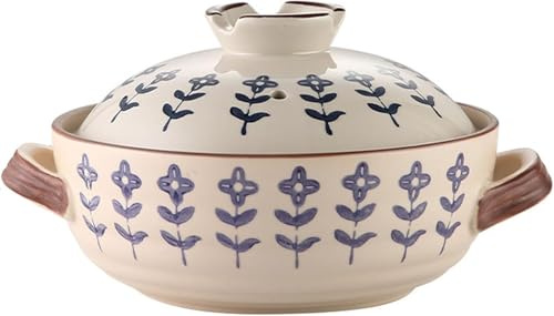 Casseruola In Ceramica, Pentola In Argilla Giapponese Per Riso In Pietra Con Coperchio, In Terracotta In Fornello Pentole Sane(A)