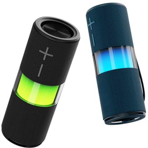 BLAUPUNKT Bluetooth Lautsprecher Tragbar Schwarz mit LED-Licht, Akku, Freisprechfunktion, USB & SD-Slot – Musikbox Bluetooth für Zuhause, Outdoor & Party
