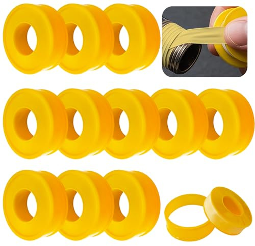 SKKWOPE Dichtungsband 12PCS Set Mit Dichtband Für Sanitär Anwendungen | Dichtband wasserleitung: Dichtungsband Sanitär mit Gewindedichtfaden, Teflonband für Küche, Bad und Haushalt.