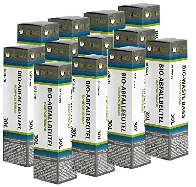 BIO4PACK Bio Abfallbeutel - Verschiedene Größen und Mengen (30 Liter, Menge: 12 Rollen)