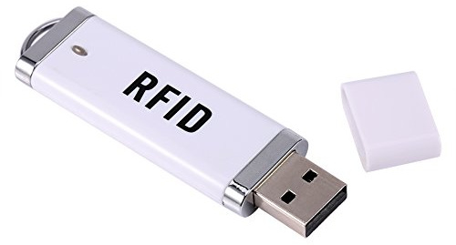 Portable RFID Card Reader, 125KHz Plug and Play USB ID Card Scanner with USB Interface for Windows Linux Android Users in Office Security Warehouse Inventory Event Management