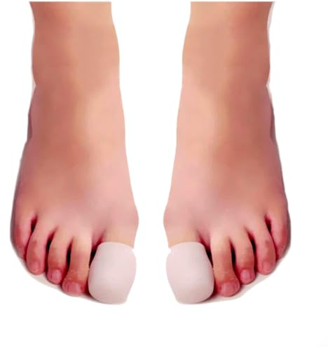 Bargain Wells Big Toe Silicone Gel Protectors (1 Pair) – Soft Toe Caps for Ingrown Toenails, Corns, Blisters, Friction Relief