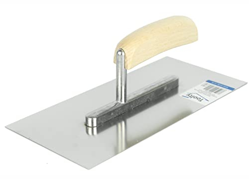 Toolty Stainless Steel Trowel, Putty Trowel, Mortars Trowel, Finishing Trowel - 270mm - for Plaster, mortars, adhesives - Wooden Handle, Plastering, DIY - TLTY-5100