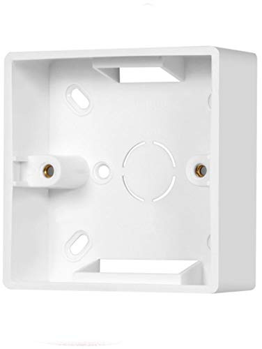 tooloflife Aufputz-Rahmen Für Anschlussdose 86 Typ Faceplate Single Socket 86 x 86 x 34mm Weiß Aufputzdose