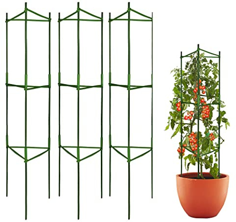 3 trädgårdsspaljé förpackningar tomatburar,trädgårdsspaljé för klätterväxter utomhus, växtstödspaljébur för Klematis, rosor, jasmin och vinrankor som tomater, druvor, gurkor och björnbär