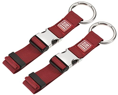 sourcing map 2 Stück Luggage Strap Gepäckband Jacke Greifer Halter Koffer Gürtel Gepäckriemen Kofferband für Reise, Rot
