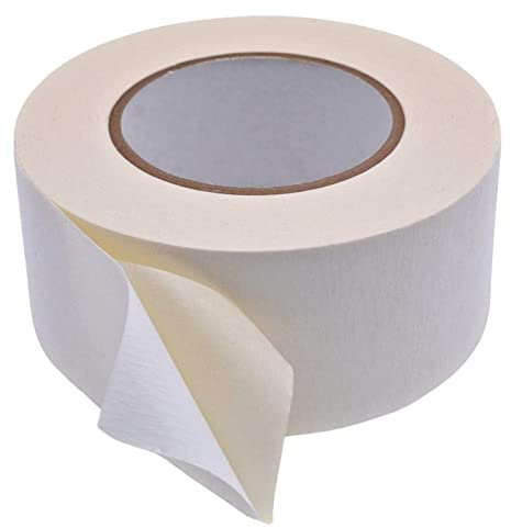 JKG® STRONG DOUBLE SIDED TAPE - 48mm x 10m - HEAVY DUTY - Carpet Tape & Rug Gripper, Mounting Adhesive Tape, White (2 width tape)