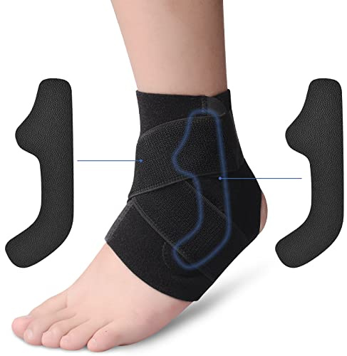 Sport Knöchelbandage Sprunggelenkbandage, Elastische Verstellbar Knöchelbandage, Bandage Fußgelenk, Fußbandage Sprunggelenk für Damen und Herren, Schnüren, Stabilisator für verstauchte Knöchel