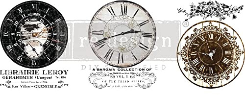 Prima Marketing Re-Design Decor Transfers 8.5X11 3/Sheets-Middy- Vintage Clocks