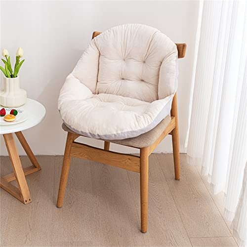 EXQULEG Auflage Stuhlauflage Plüsch Gartenstuhl Sitzkissen Rückenkissen für Outdoor Zuhause Garten Kissen (Weiß,48x52x52cm)
