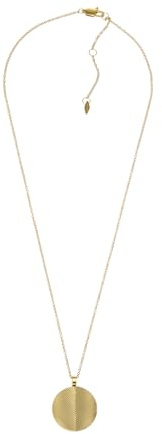 FOSSIL Women's goldfarbene Edelstahlkette mit Karabinerverschluss Runde Halskette mit Anhängern
