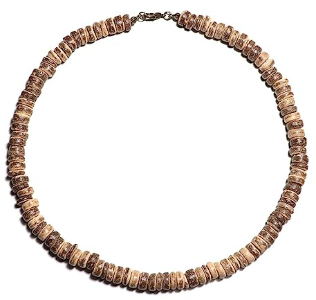 BISONBLUE Halskette Herren Anhänger Chain Ketten Dame Geschenk Natürliche Holz Halskette Männer Minimalistische Halskette Für Hombre Junge Vintage Kokosnuss Shell Kurze Halskette Geschenk Für Ihn