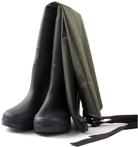 BcoMfy Watstiefel Kniehohe Hüftwathose für Herren für Angeln, 80 cm, kultivierte Hüftwathose für Angeln und Jagen, verschleißfeste Oxford-Sohle (Color : Green, Size : 43 EU)
