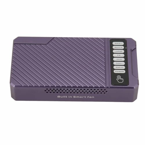 RAID-Festplattengehäuse 20 Gbit/s, NVMe RAID-Gehäuse Dual Bay, 4 Modi M.2 NVMe SSD-Lesegerät, Hochsicheres Externes Festplattengehäuse für Computerübertragung
