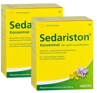 Sedariston Konzentrat Kapseln 2x100 Stück– Pflanzliche Unterstützung bei nervöser Unruhe und Einschlafstörungen mit Extrakten aus Johanniskraut und Baldrian