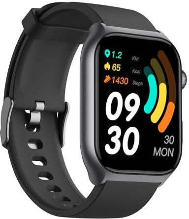 GTS7-Pro - Reloj inteligente insignia para mujer y hombre para Android e iOS, visualización táctil HD de 2 pulgadas, tecnología Bluetooth, GPS y Alexa integrada, IP67 impermeable, rastreador de salud