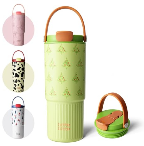 BOTTLE BOTTLE Insulated Water Bottle with Straw and Handle Stainless Steel Water Bottles for Car Sports Home Office and School 750ml Leak Proof Bottles(tree) | Stainless Steel Water Bottles,for Car Sports Home Office and School,Leak Proof,BPA-Free