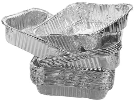 TOPBATHY Disposable Foil Baking Pans 8-inch Aluminum Foil Tray Heat-Resistant Air Fryer Liner for Oven Baking Kitchen Supplies 30pcs Set