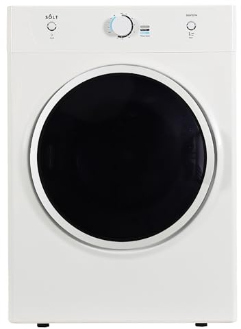 Sôlt SOLVTD7W 7Kg Vented Tumble Dryer – White – C Energy Rated – Freestanding Front Load Dryer with 15 Programmes, Reverse Tumble Action, Compact Size H82 x W60 x D55 cm