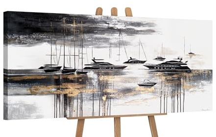 YS-Art Dipinto Originale Fatto a Mano Alberi Autunnali, Paesaggio
