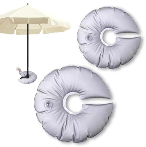 2 Pezzi Sacchetto Del Peso Dell'acqua a Forma Di U,Borsa per Pesi Base Bandiera Spiaggia,38cm/50cm Borsa Pesi Portatile Pieghevole in Pvc,Per Tenda Esterna Ombrelloni Parasole Campeggio Ristorante