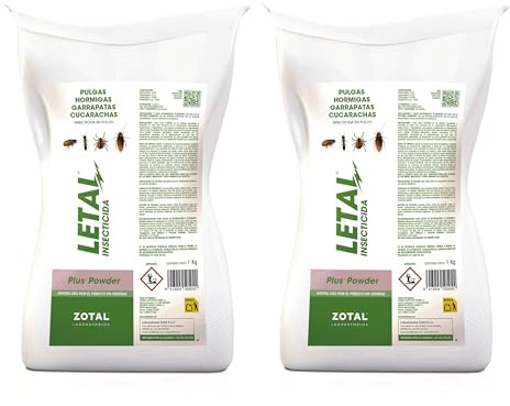 Zotal - Pack 2 Unidades - Letal Plus PWD 1Kg 1000 g (2000 g en total)