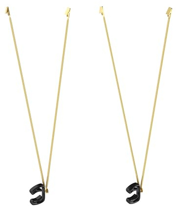 caeli 2er-Pack goldene Flaggenspreizer für Innenflaggen, Armlänge 19 Zoll/50 cm, Deutschland Flaggenspreizer Displayständer passend für Stangen mit 1 1/8 - 1 3/8 Durchmesser